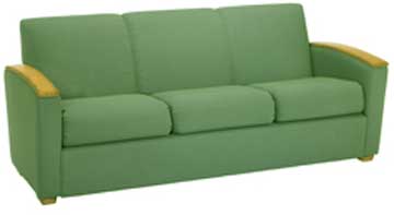 Belair Sofa w\/Wood Arm Caps